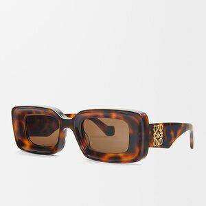NEW LOEWE SUNGLASSES WOMEN HAVANA BROWN EYEWEAR LOEWE LW40102F 52E